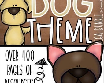 Dog Theme Classroom Decorations and Management Mega Bundle INSTANT DOWNLOAD