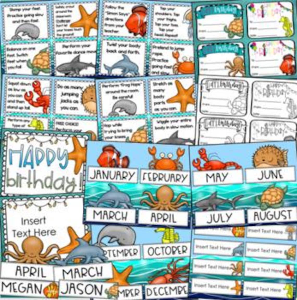Ocean Under the Sea Underwater Classroom Decorations and Management ...