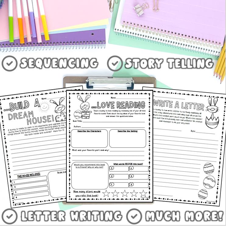 Easter Bunny Writing Activity | Spring Creative Writing Prompts - Etsy