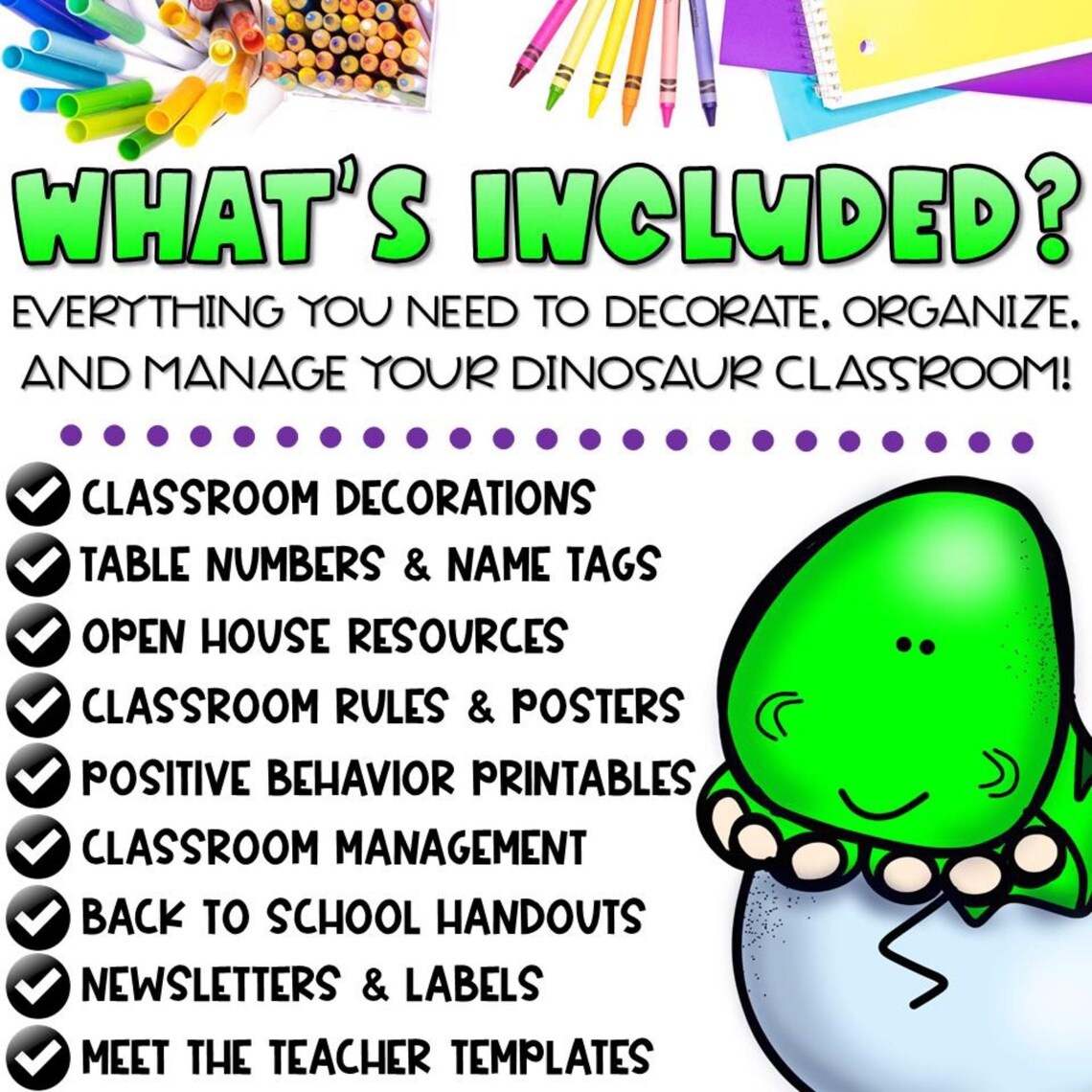 Dinosaur Dino Theme Classroom Decorations and Management Mega Bundle ...
