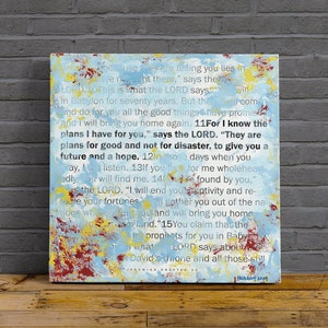Scripture Wall Art by Stan Beacham • Premium Canvas Wall Art • Modern Christian Art • Bible Artwork Christian Gifts • Colorful Wall Art image 1