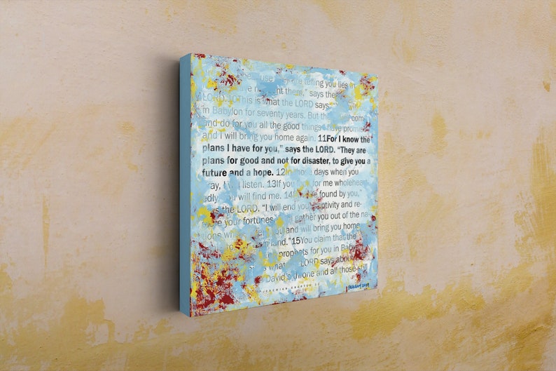 Scripture Wall Art by Stan Beacham • Premium Canvas Wall Art • Modern Christian Art • Bible Artwork Christian Gifts • Colorful Wall Art
