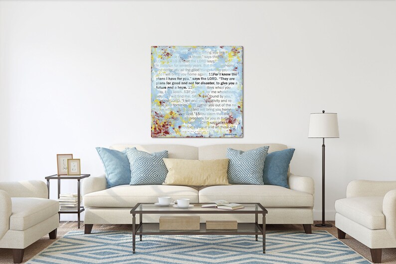 Scripture Wall Art by Stan Beacham • Premium Canvas Wall Art • Modern Christian Art • Bible Artwork Christian Gifts • Colorful Wall Art
