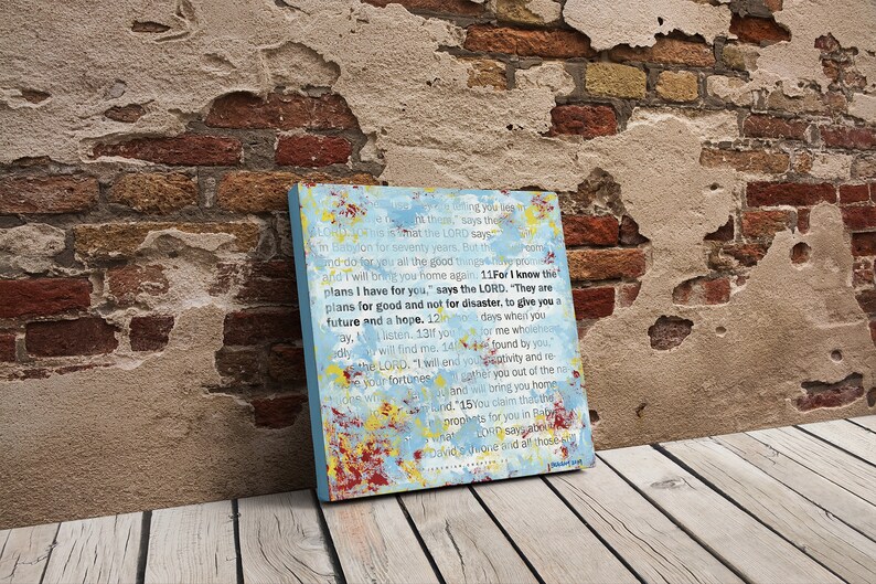Scripture Wall Art by Stan Beacham • Premium Canvas Wall Art • Modern Christian Art • Bible Artwork Christian Gifts • Colorful Wall Art
