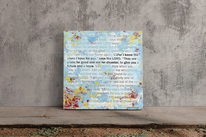 Scripture Wall Art by Stan Beacham • Premium Canvas Wall Art • Modern Christian Art • Bible Artwork Christian Gifts • Colorful Wall Art