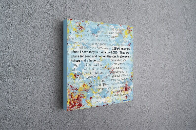 Scripture Wall Art by Stan Beacham • Premium Canvas Wall Art • Modern Christian Art • Bible Artwork Christian Gifts • Colorful Wall Art