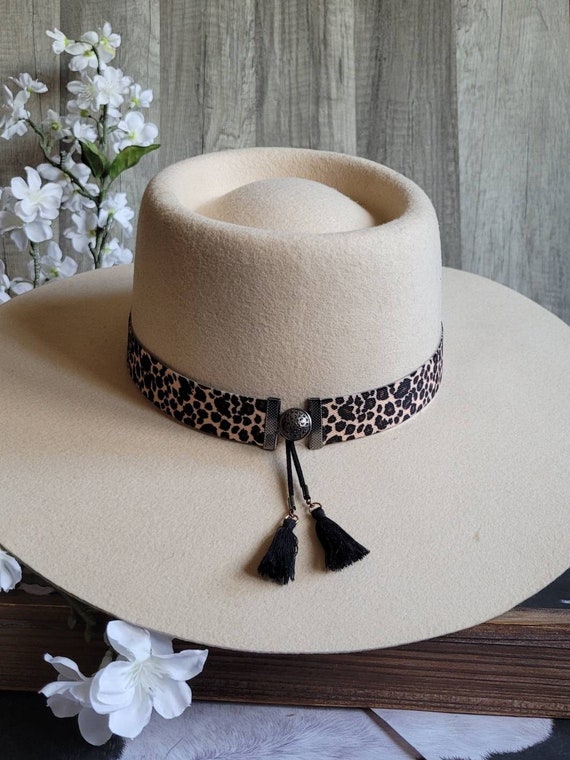 Cheetah Print Hat Band: Adjustable Western Fedora Accessory  display picture 1