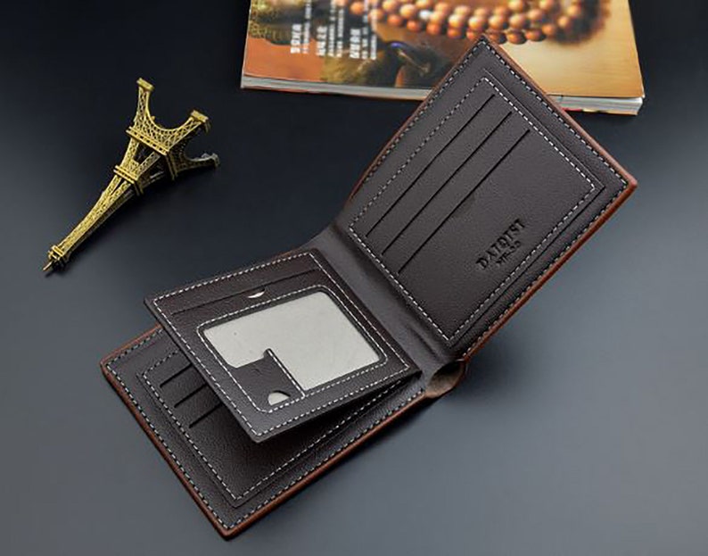 New Men's Wallet Short Multi-card Coin Purse Fashion Casual Wallet Male Youth Thin Three-fold Horiz 