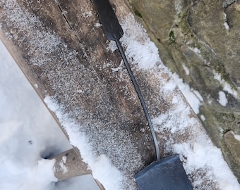 Forged steel spatula. Burger flipper blacksmith hand made carbon steel bbq grilling tools