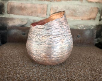 Decorative Copper Vessel. Blacksmith hand made vase