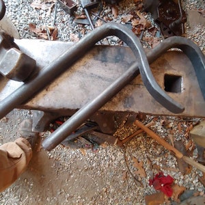 Set of two handforged woodworking workbench holdfasts holddowns 3/4 inch shaft.made to order. Blacksmith made free shipping