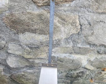 hand crafted stainless steel grilling spatula. Blacksmith hand made.