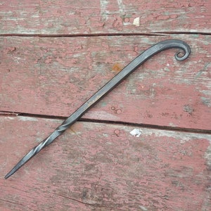Steel magic wand. Blacksmith hand forged.