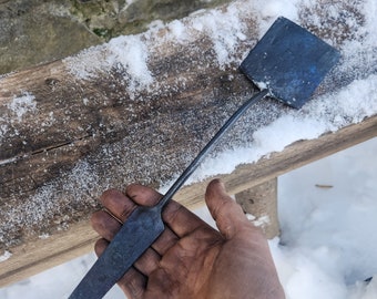 Handforged BBQ spatula. Blacksmith hand forged steel spatula. BBQ grilling tool