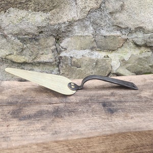 Hand crafted brass cake server. Blacksmith handmade cake slice. Serving utensil cake knife.