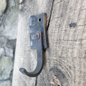 Decoritve wall hook. Blacksmith handforged hook