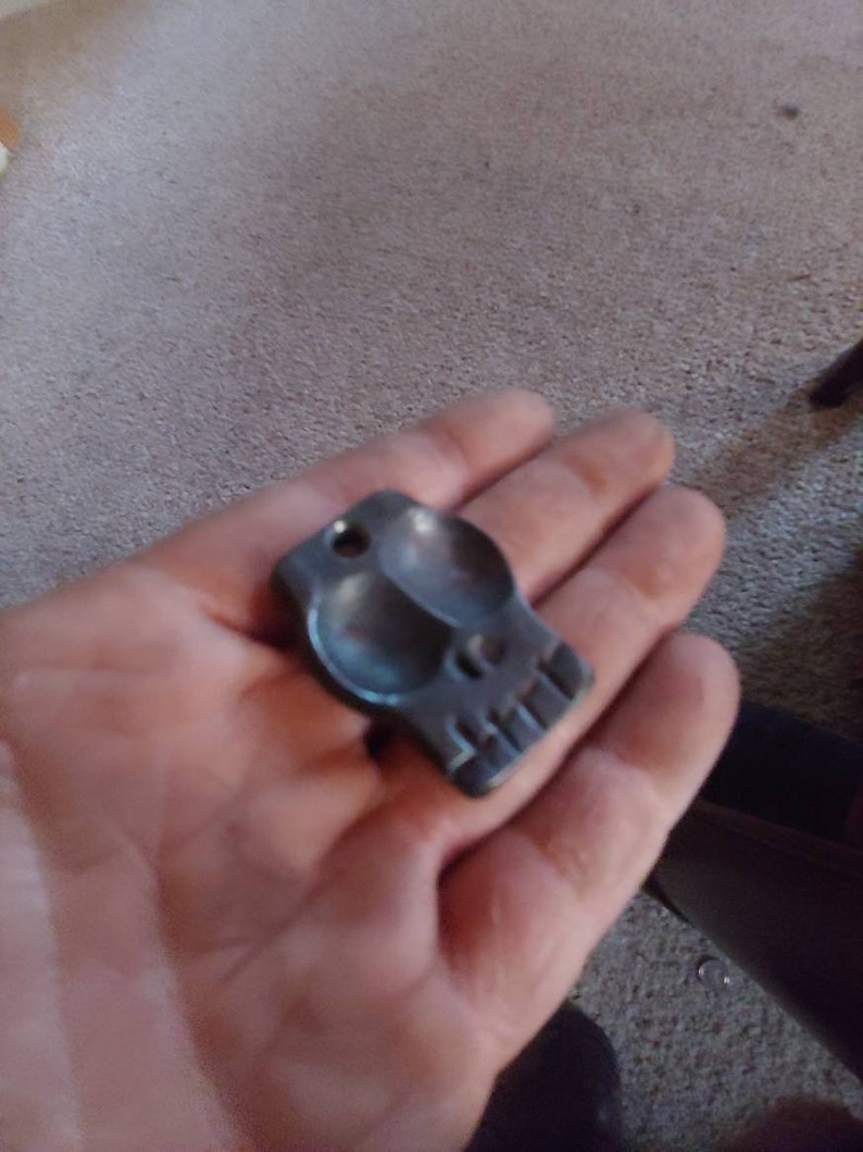 Handforged steel skull keychain fob Blacksmith hand made