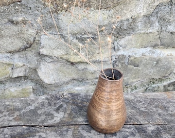 Bronze flower Vase. hand made metalwork