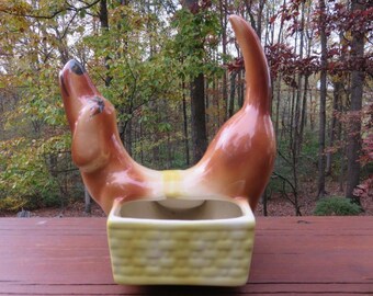 Vintage Dachshund Wiener Dog Planter