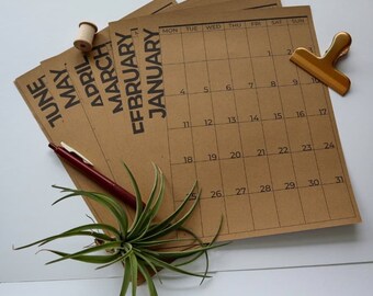 Usd 475 Calendar 2022 23 Simple Calendar | Etsy