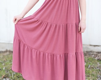 Girls Tiered Skirt - PDF Pattern, sizes 1-16