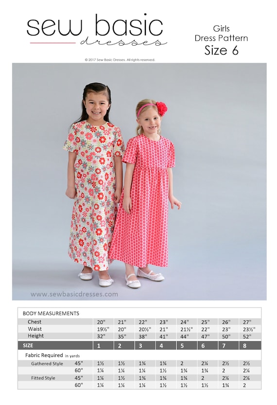 Patrón de vestido básico para niñas - Main Image