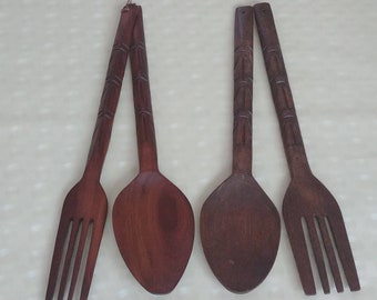 Vintage Fork And Spoon Wall Decor Etsy