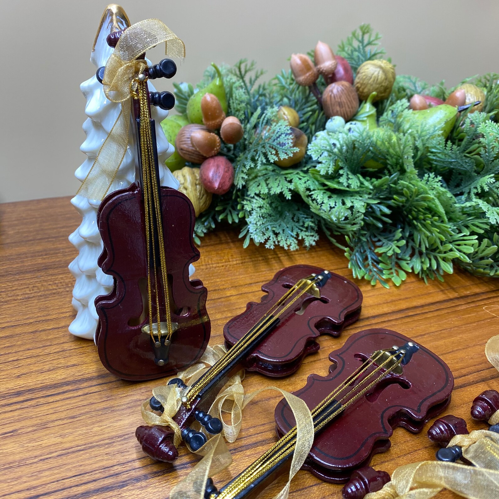 Violin Christmas Ornament 