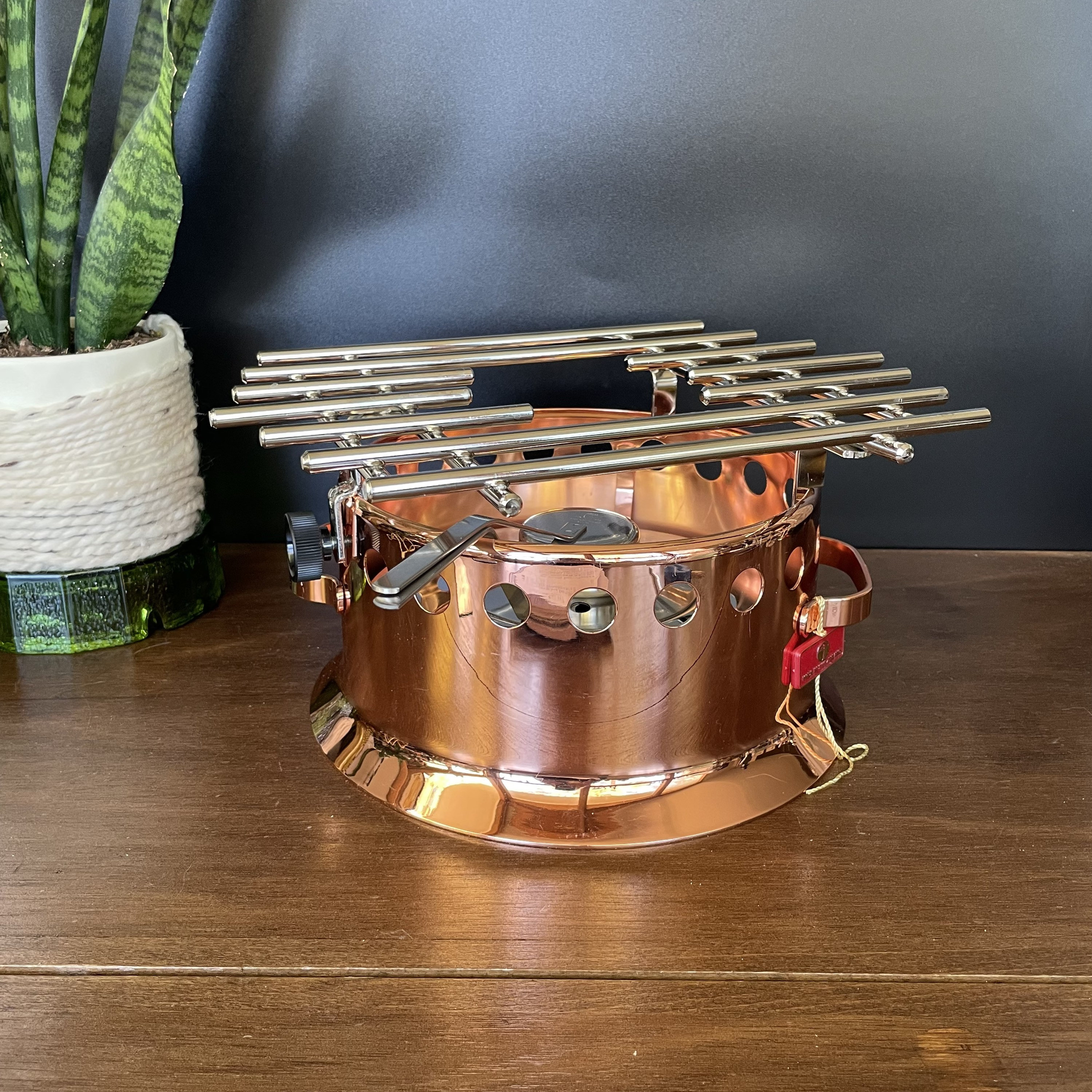 Vintage Spring Copper Flambe Burner | Swiss Culinox Mauviel Heater
