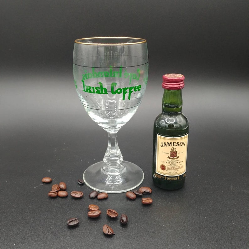 Vintage Irish Coffee Gift Set Jameson Mini Whisky Bottle Etsy