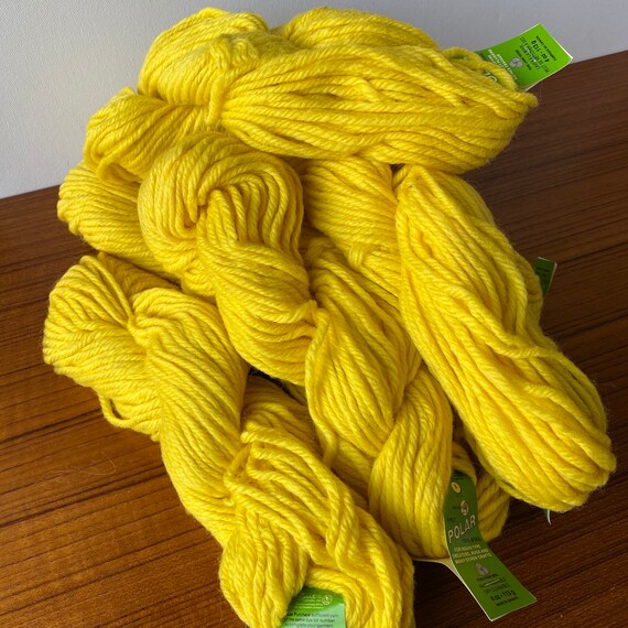 Chunky Yellow Wool Super Bulky Weight 100 Percent Virgin Wool