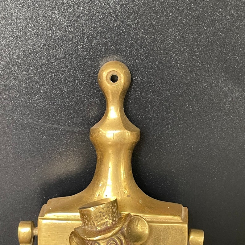 Vintage Brass Mickey Mouse Door Knocker Solid Brass Door Etsy