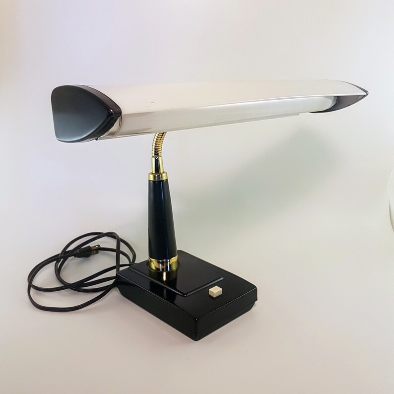 Vintage Desk Lamp Gooseneck Accessory Gift For Dad Retro Atomic Industrial Design Made In Japan Him