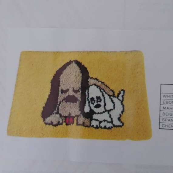 Dog Rug Hooking Canvas 20x27 Inches Locker Hooking Pattern Etsy