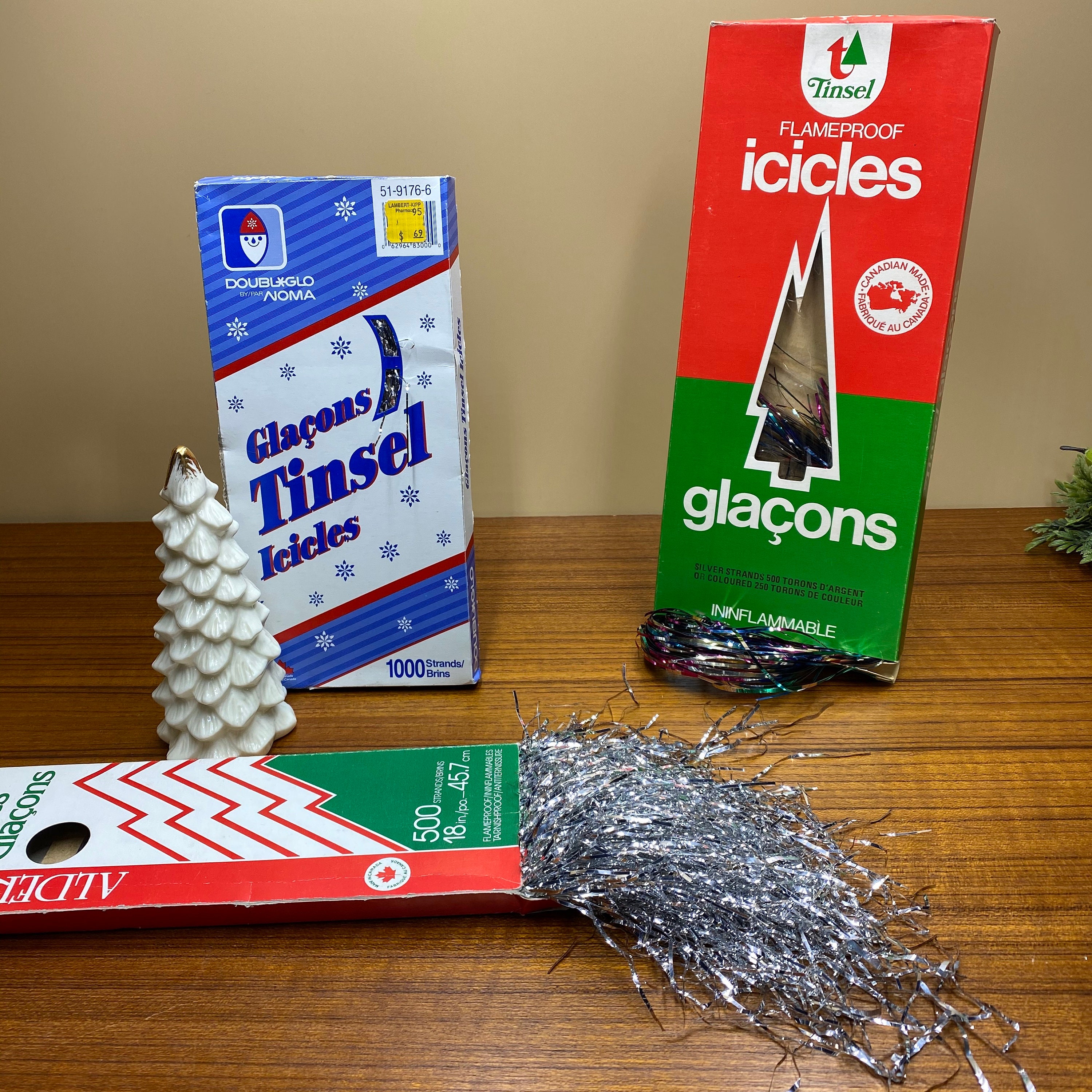 Vintage Christmas Tree Icicles Tinsel Icicle Strands Retro Etsy