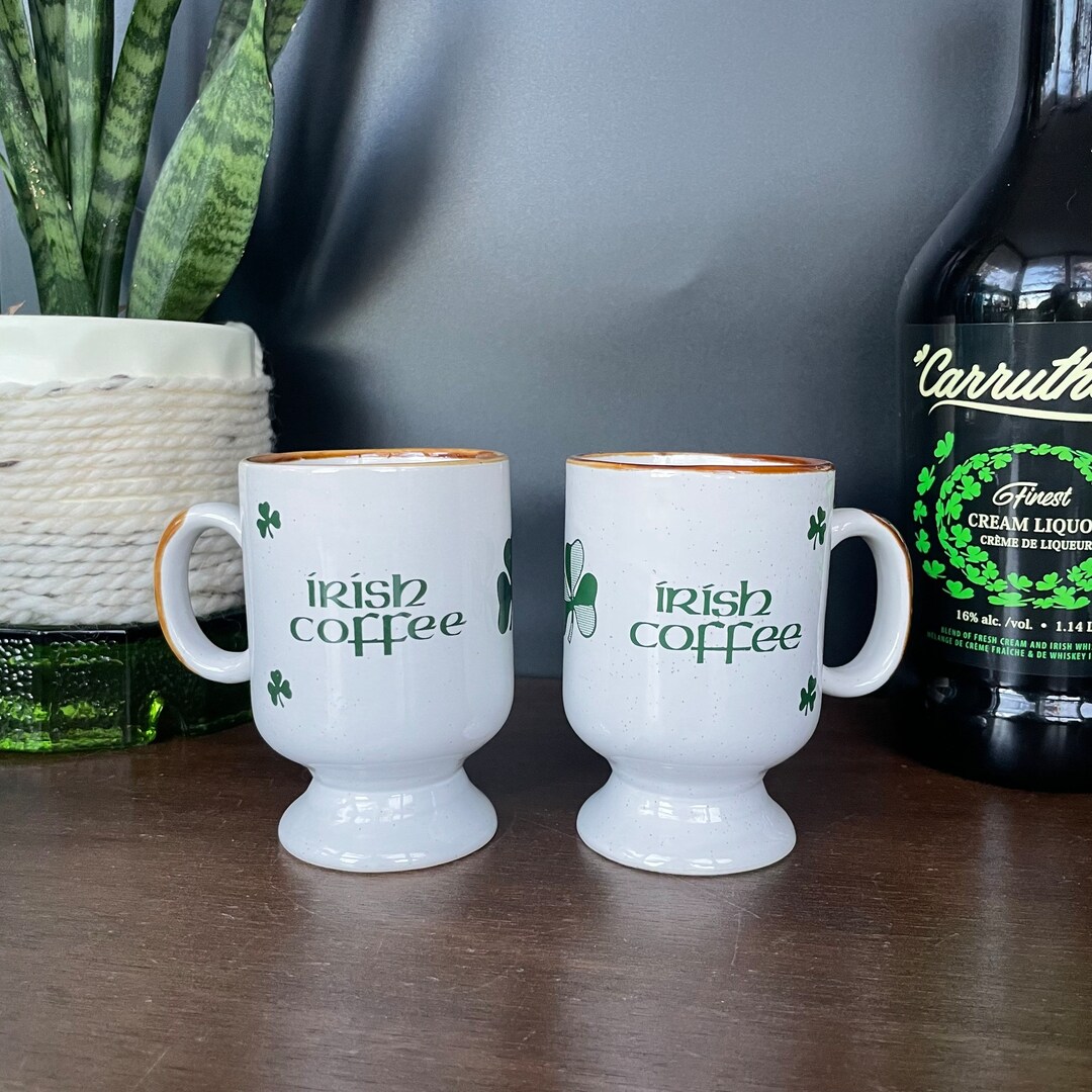 Vintage Irish Coffee Mugs Single or Set of 2, St Patrick's Day Gift
