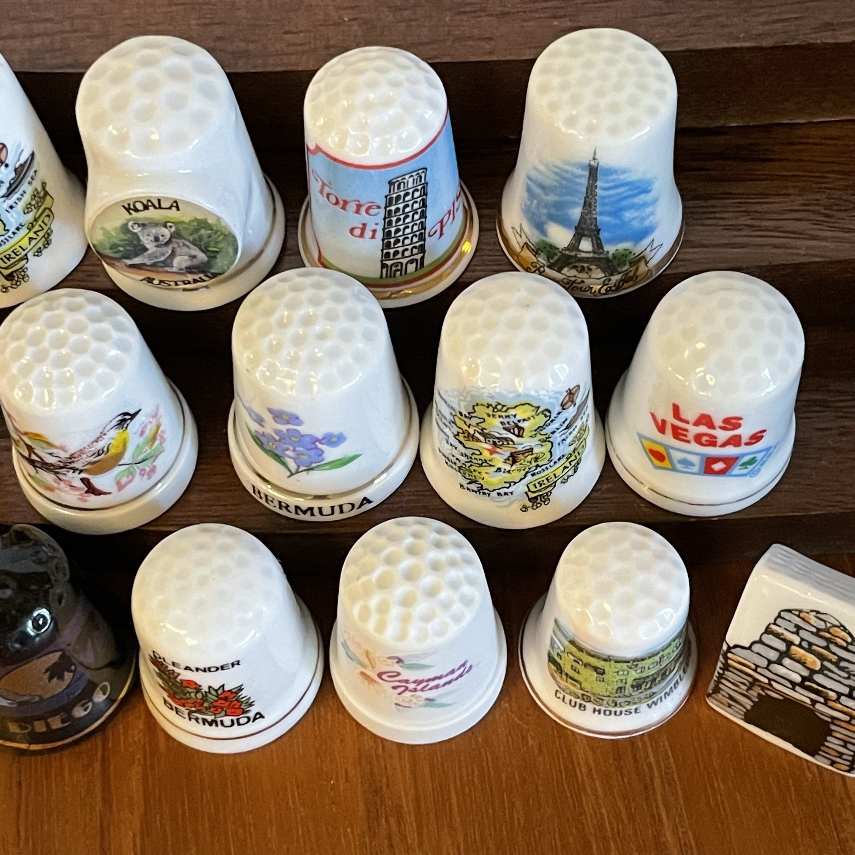 Vintage Porcelain Thimble Collection Set of 24 Around the Etsy