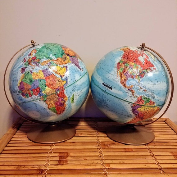 Vintage Globe 12 Use As Travel Map With Push Pins Travel Map With Push Pins