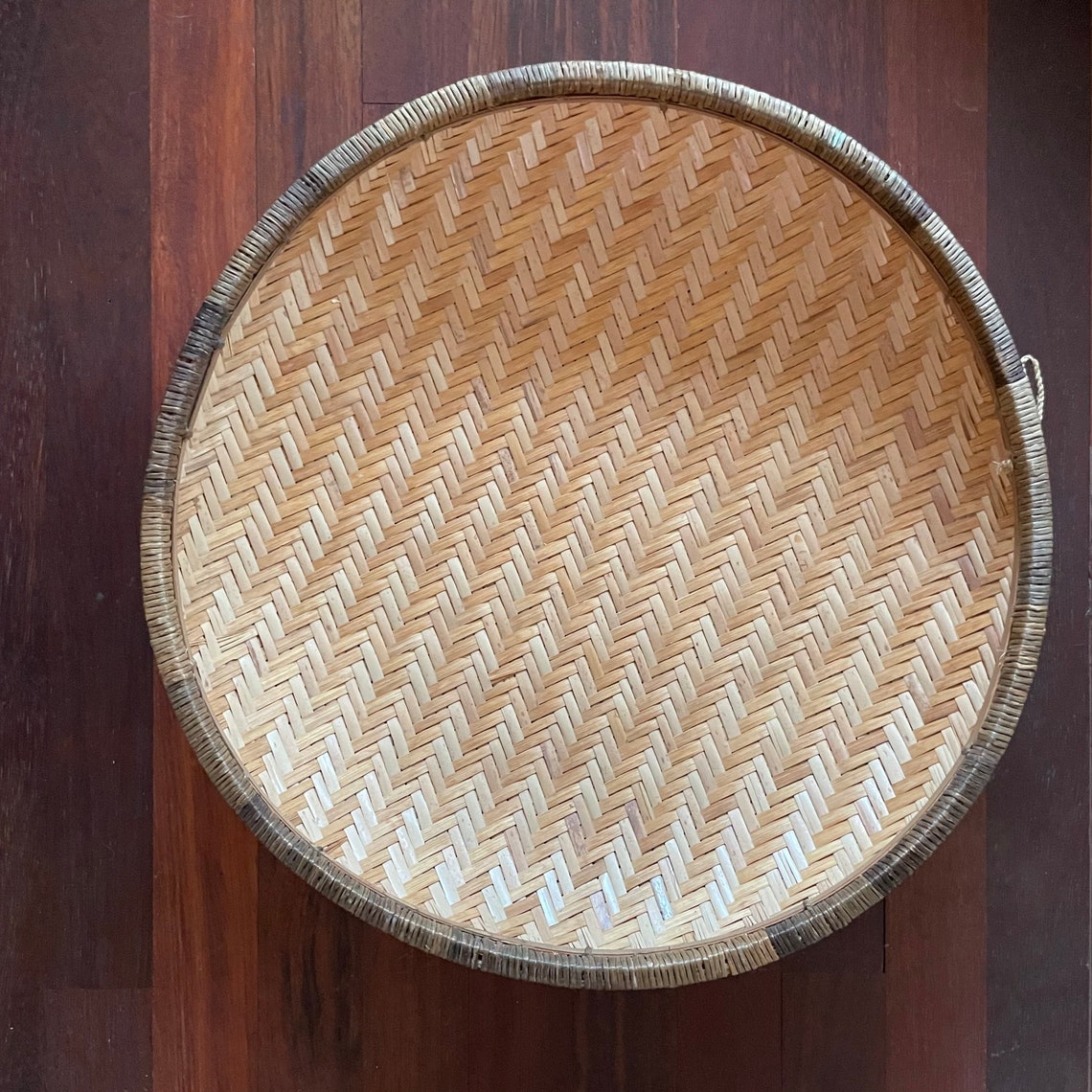 Vintage Wicker Winnowing Basket 17 In Winnowing Basket Woven Etsy