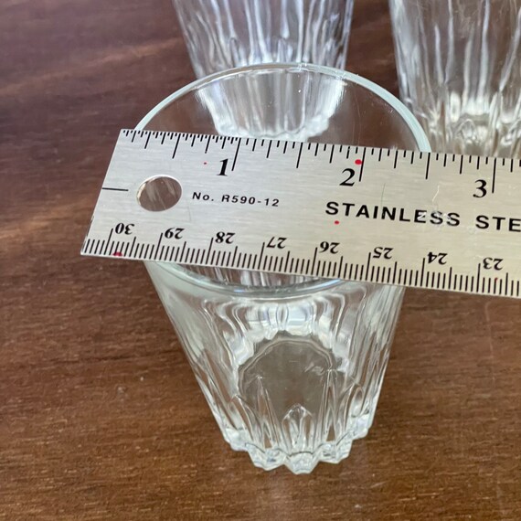 Cut Glass Starburst Set of 4 Drinking Glasses Vintage 4 Inch Juice Or  Cocktail