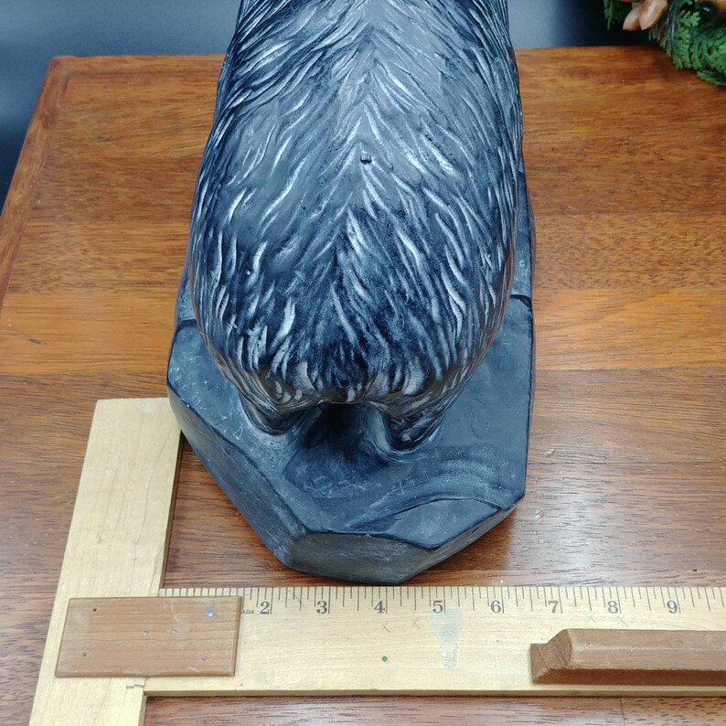 Polar Bear Soapstone Carving Carver Clément Dubé Animal Etsy