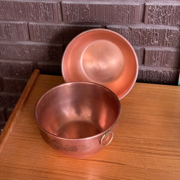 Copper Mixing Bowls Etsy