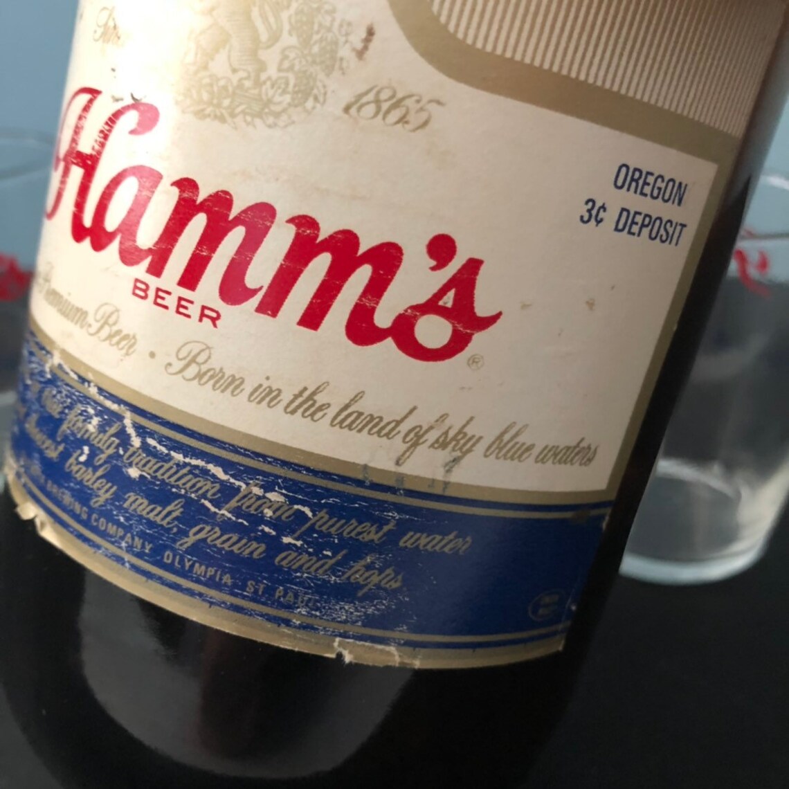Vintage Hamm's Barrel Glasses and Beer Bottle Set 1 Etsy