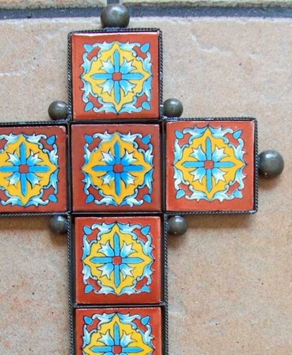 SALE Big Mexican cross wall decor vintage look hand made of Etsy