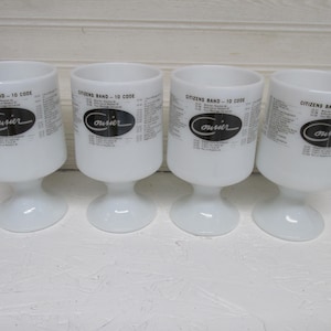 Courier-Citizens Band 10 Code CB Radio Advertising Mugs/Amazing Milk Glass Mugs with Handles/10 Ounce Continental Mug/Hazelware/Trucker Mugs