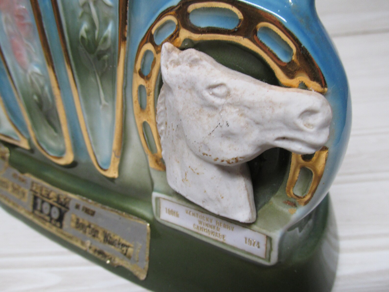 Jim Beam Whiskey Decanter/Ceramic 100th Kentucky Derby Horse Etsy