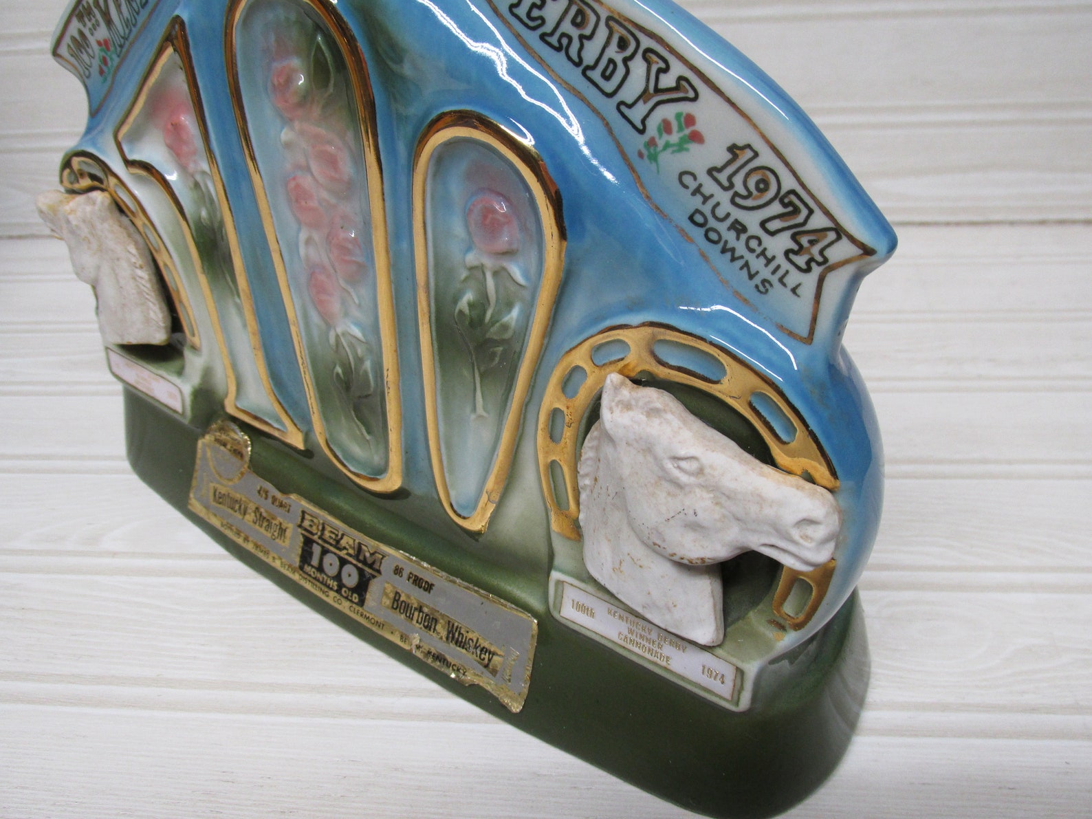 Jim Beam Whiskey Decanter/Ceramic 100th Kentucky Derby Horse Etsy