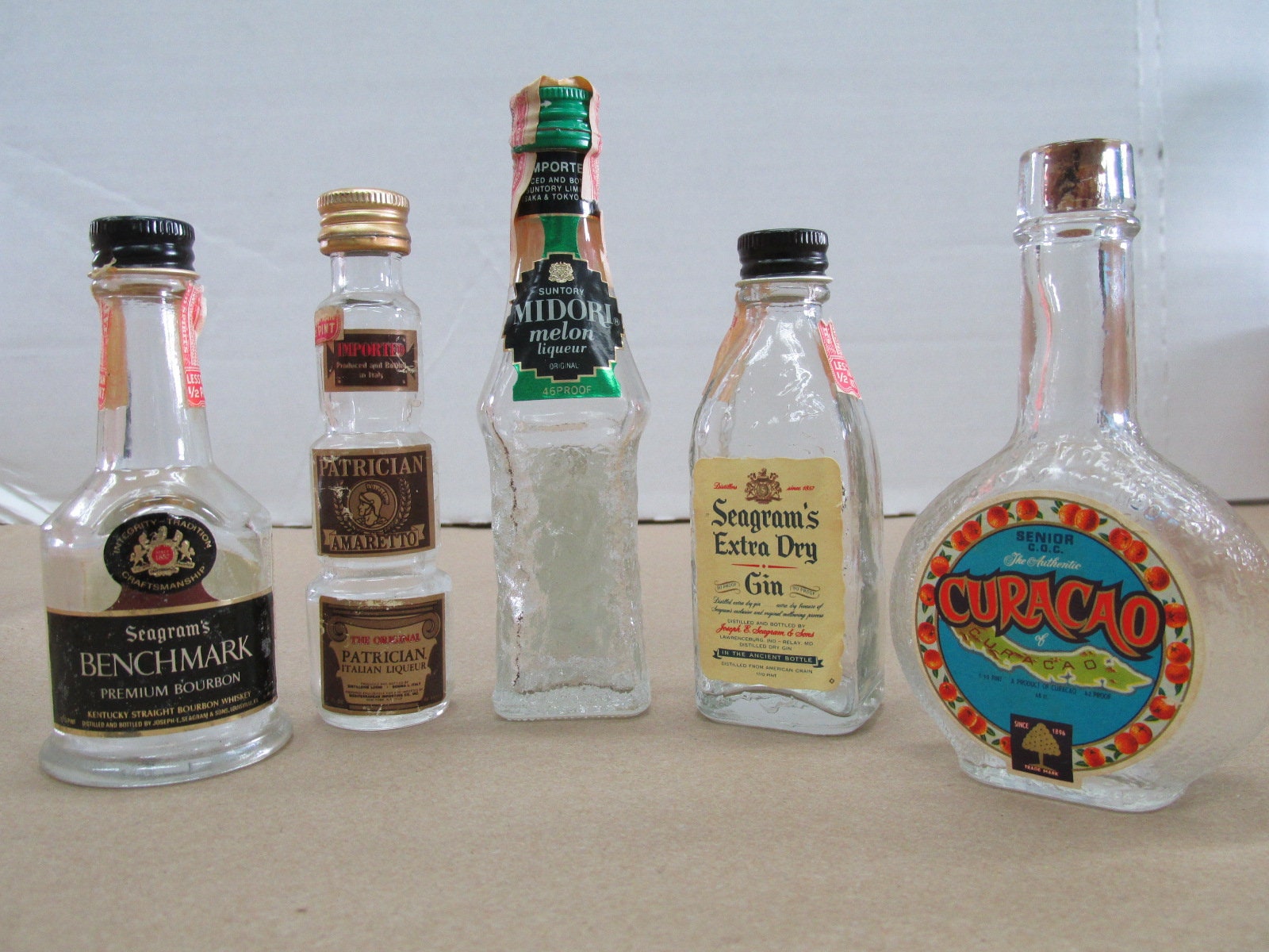 Vintage Miniature Liquor Bottles/Lot of 5 Mini Liquor Etsy