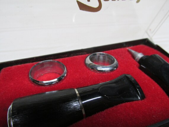 Smooth Black Finish Doyar/'s Cigar Holder Set