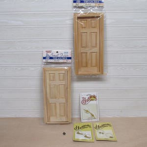1/12 Scale Dollhouse Doors, Knobs, Hinges, Doorknocker Set (New)